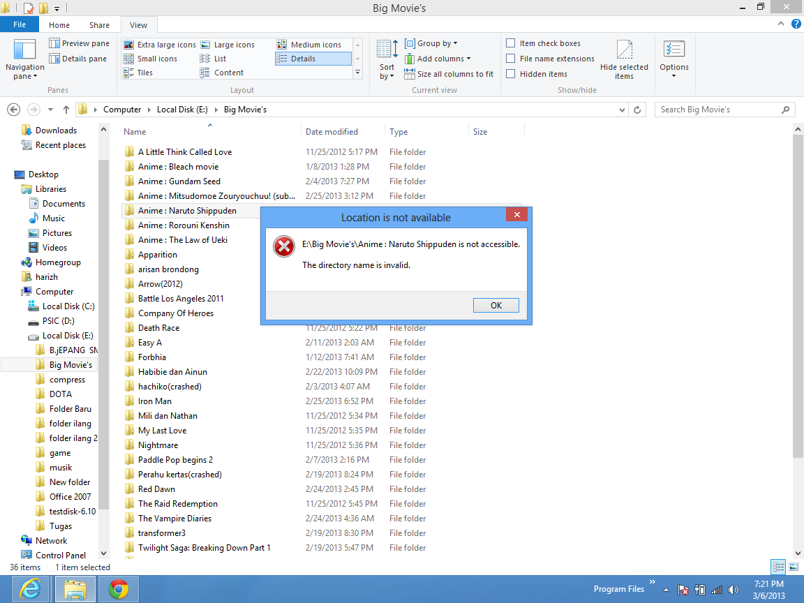 Ask : Folder susah dibuka 