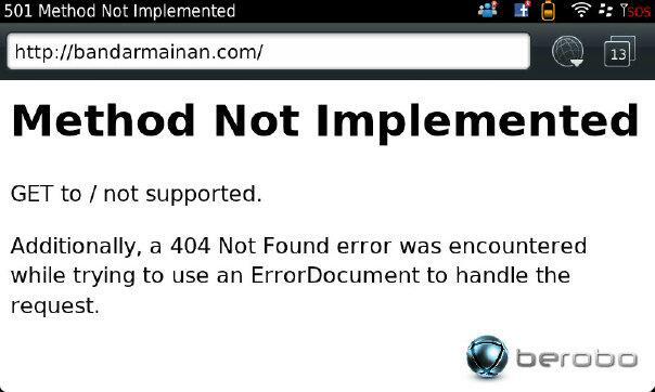 &#91;HELP&#93; Web ane gak bisa dibuka via BB / Error 501