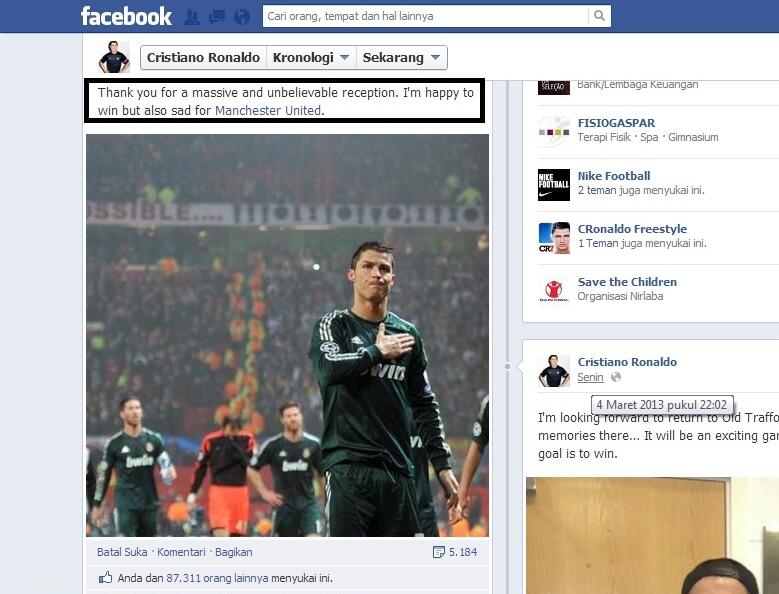 &#91;Full Time&#93; C.Ronaldo Senang, dan Sedih…