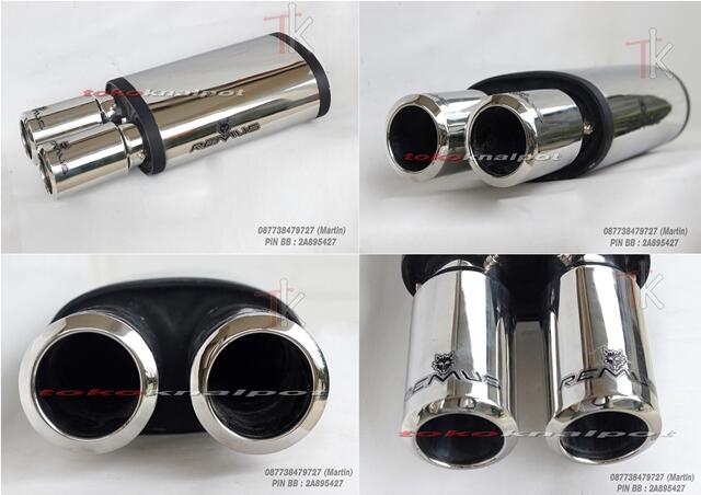 Knalpot Mobil Remus Dual Twin dan Fujitsubo Legalis Racing Single Tail