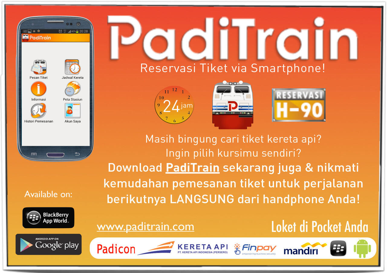 PadiTrain. Mobile Reservation untuk Kereta Api di Indonesia.