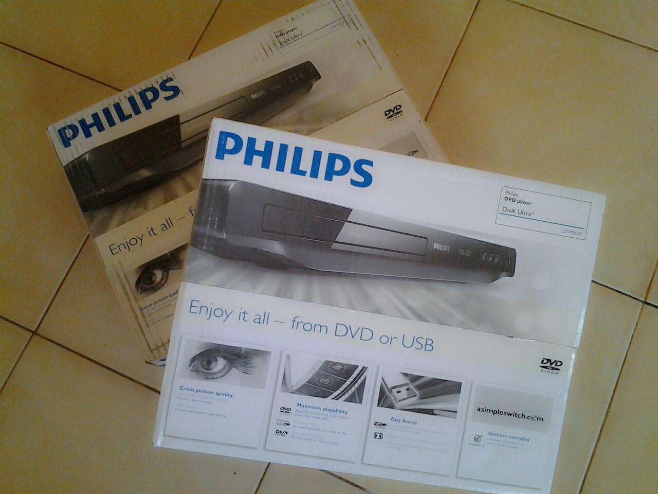 PHILIPS DVD PLAYER DVP3650 NEW