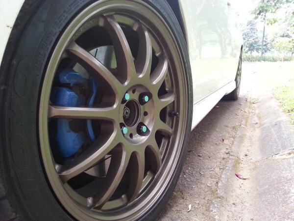 Jual velg work emotion+ ban proxes4