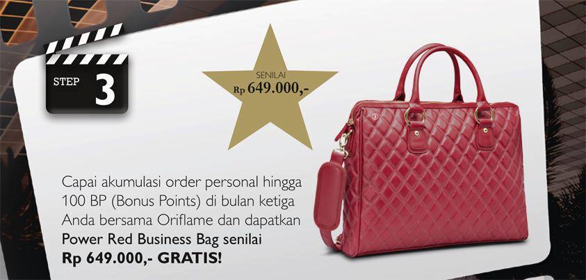 Gabung Oriflame Sekarang dapatkan tas eksklusif Demi Moore total hadiah Rp.1.325.000 