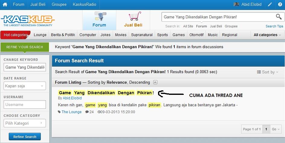 Game Yang Dikendalikan Dengan Pikiran!