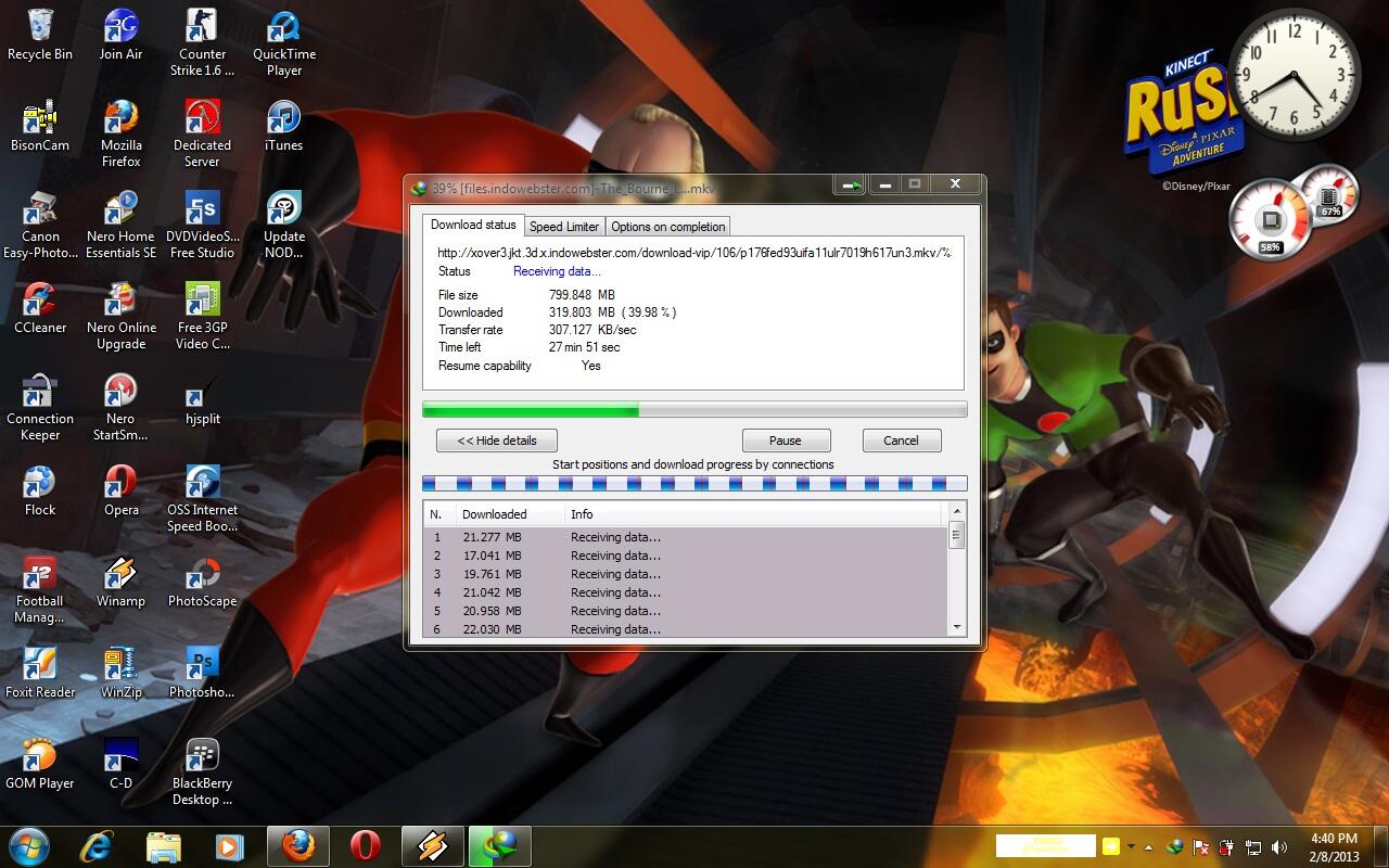 kecepatan download speedy bertambah...