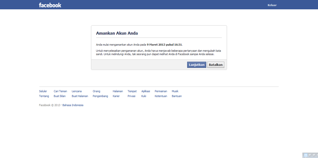 Help gan. Masalah Facebook.