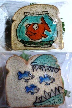 Tiap Pagi, Pria Ini Menghias Sandwich Untuk Bekal Sang Anak