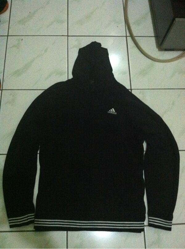 hoodie adidas hitam
