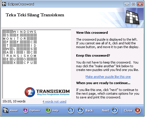 Cara Membuat Teka Teki Silang di Komputer 