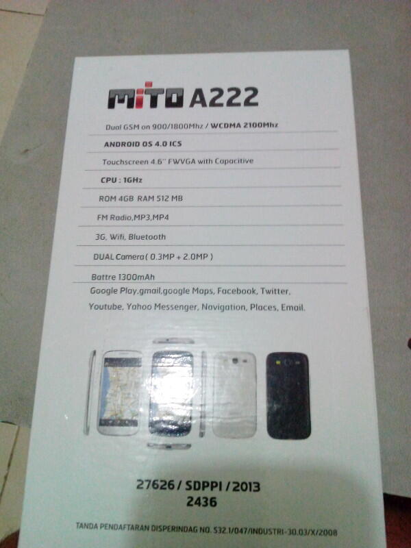 Jual Mito A222 Dual SIM 3G
