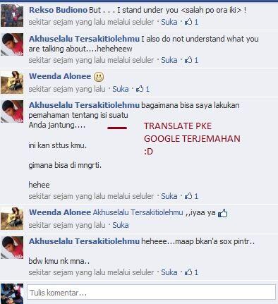 sok-sokan bikin status fb pke bhs inggris :