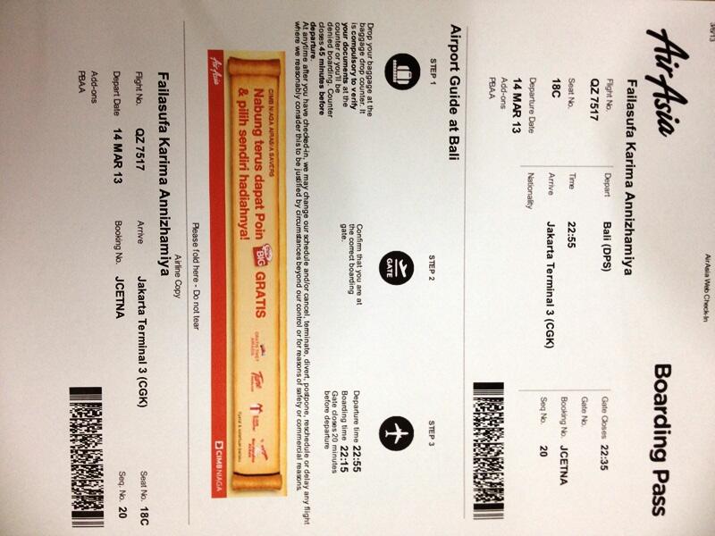 Tiket Air Asia Jakarta-Denpasar 14 Maret Murah