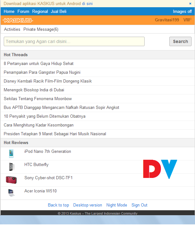 Membuka situs mobile menggunakan User-Agent Switcher