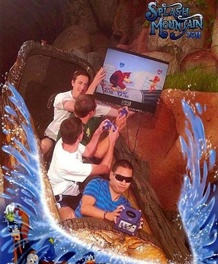 &#91;Ngakak!&#93; &#91;Pic&#93; Ekspresi orang yang naik wahana Disney Mountain Splash