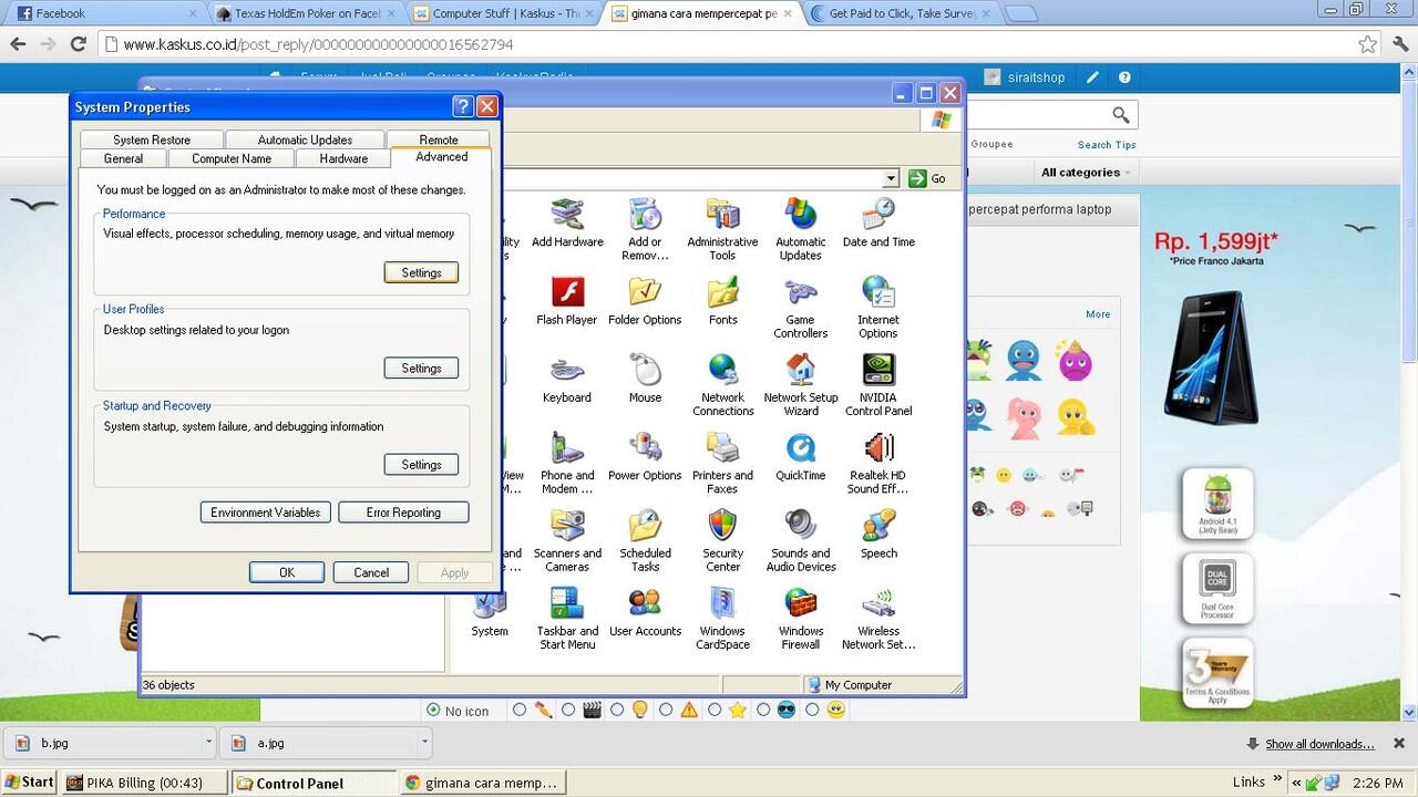 &#91;SHARE&#93; Cara Meringankan Kinerja Komputer/Laptop