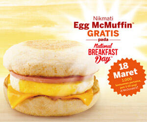 McDonalds Senin besok bagi2 egg mcmuffin gratis nih buat sarapan