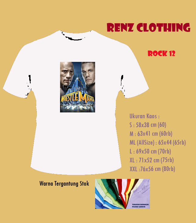 Jual Kaos WWE,Game,Bola,Anime Dll