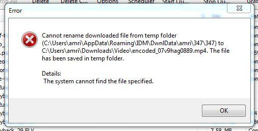 cannot rename downloaded file from temp folder