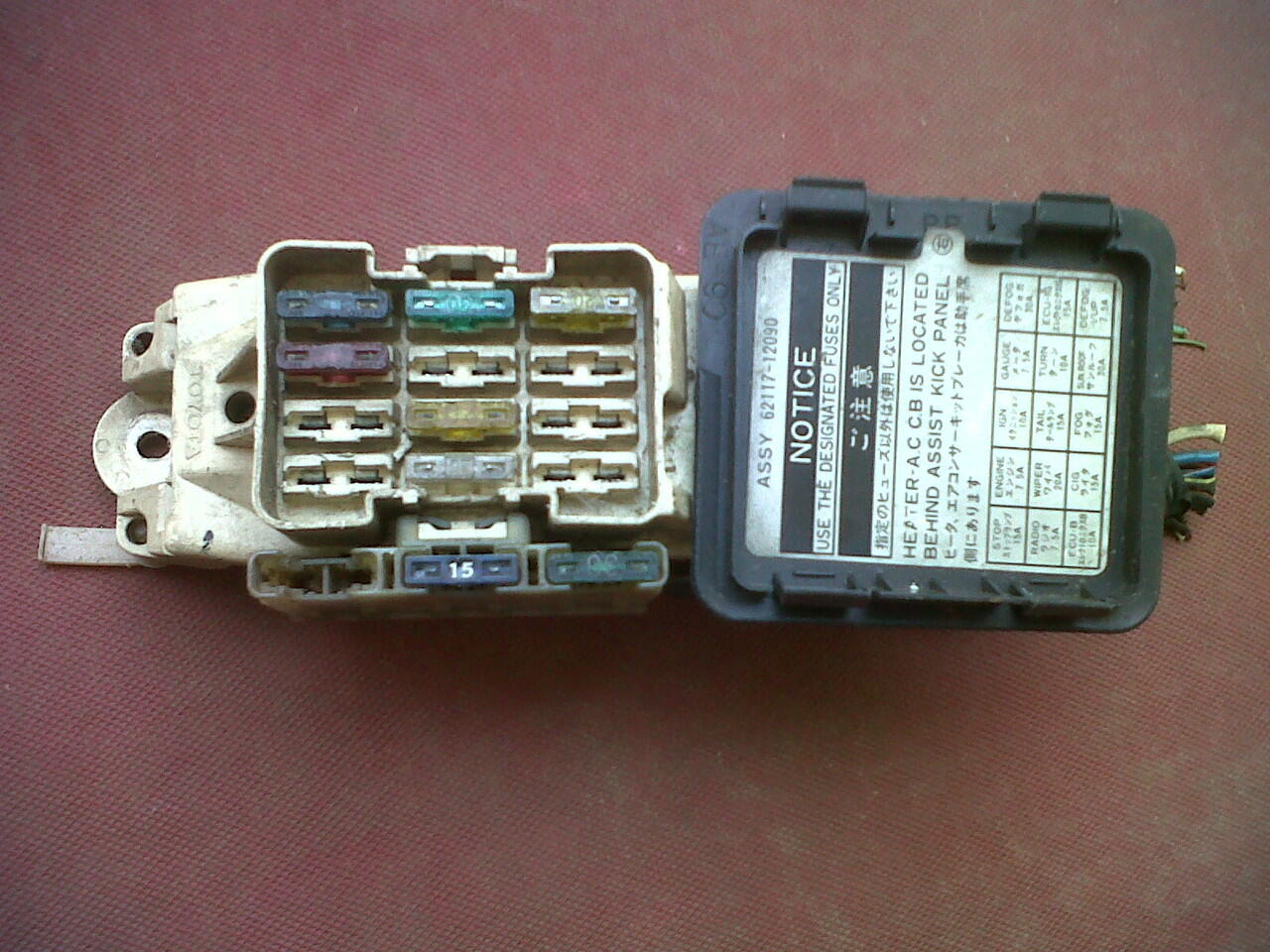 Part Twincam GTi Lifback AE92 4AGE Fusebox Consolebox