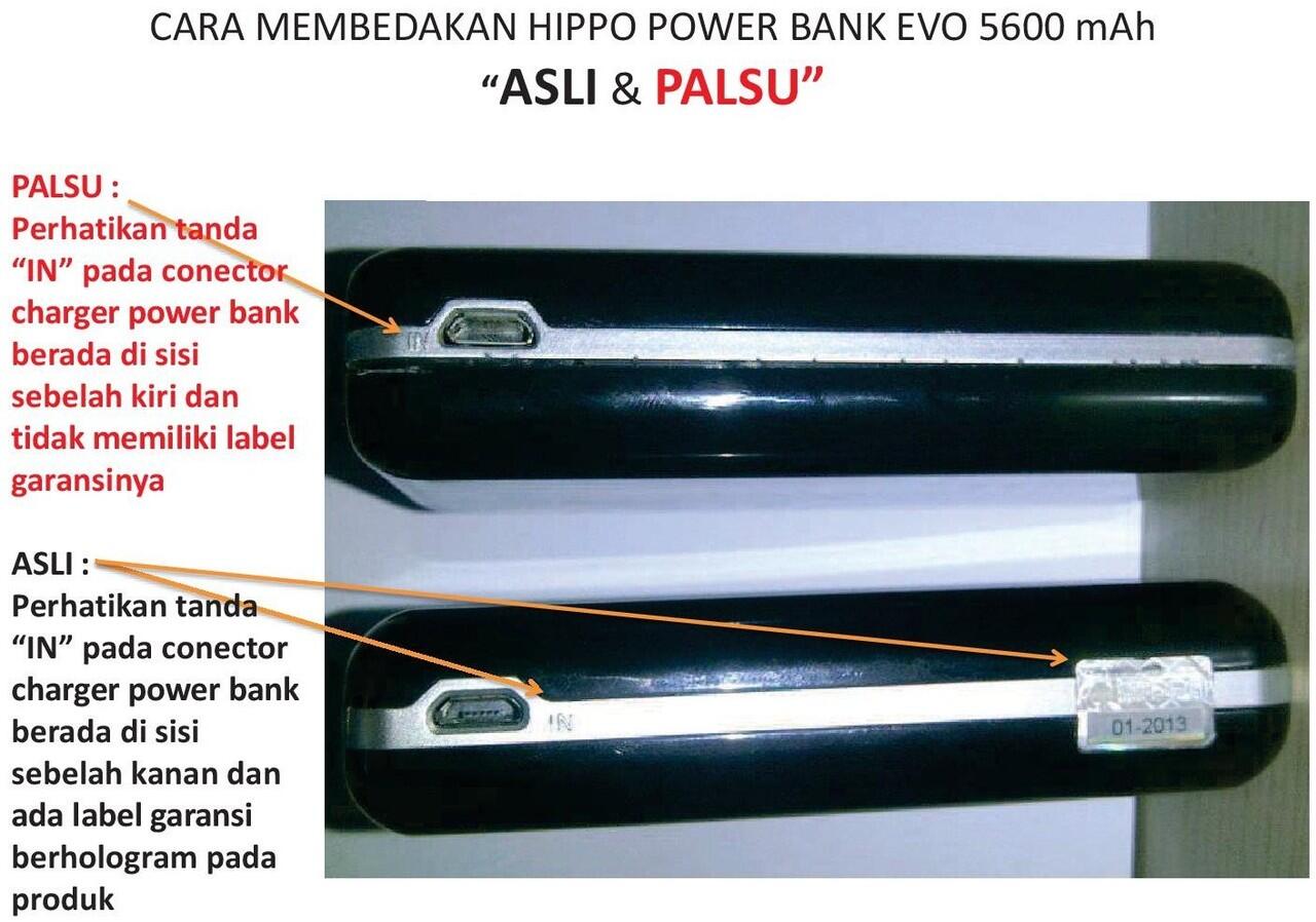 Membedakan produk HIPPO Power Bank asli dan yang tidak asli