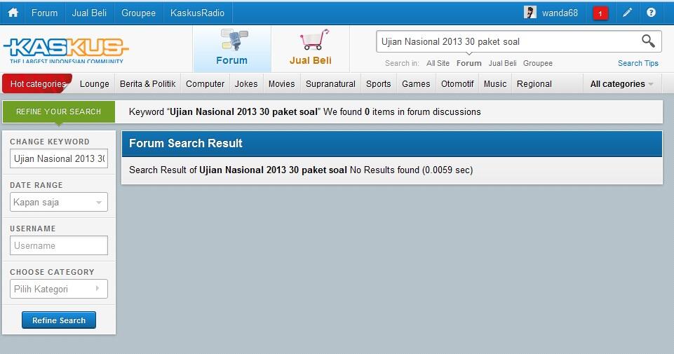 Ujian Nasional 2013 30 paket soal