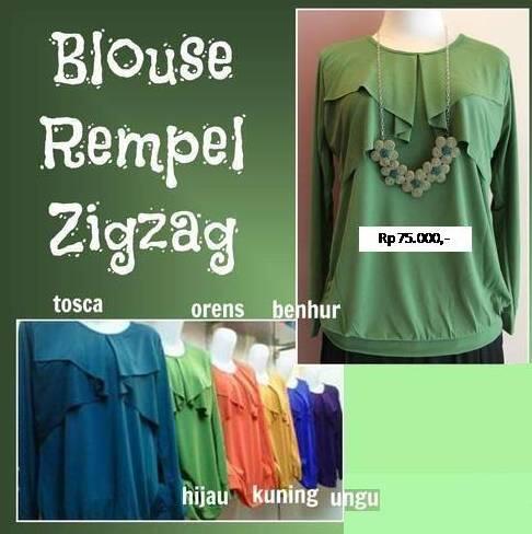 Blouse Rampel Zig-Zag dan Blouse Rampel Susun