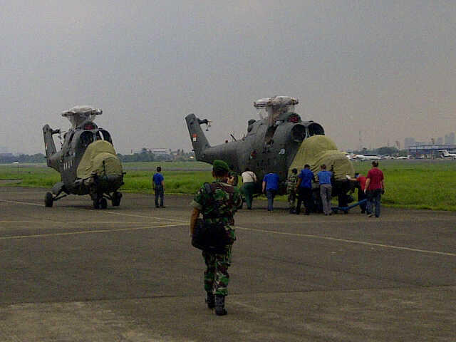 Welcome Home 2 unit Helikopter MI-35P TNI-AD