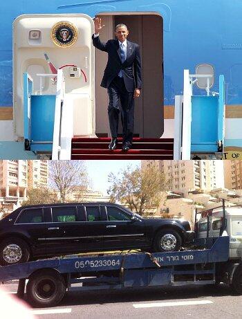 Limusin Obama mogok di Israel, kenapa?