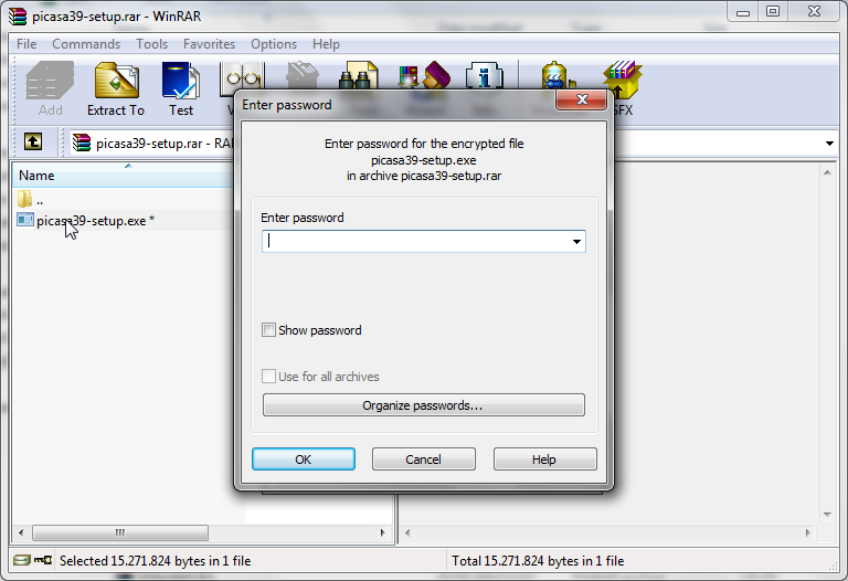 Cara mengunci File dalam WinRAR ( ++ Pict )