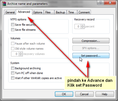 Cara mengunci File dalam WinRAR ( ++ Pict )