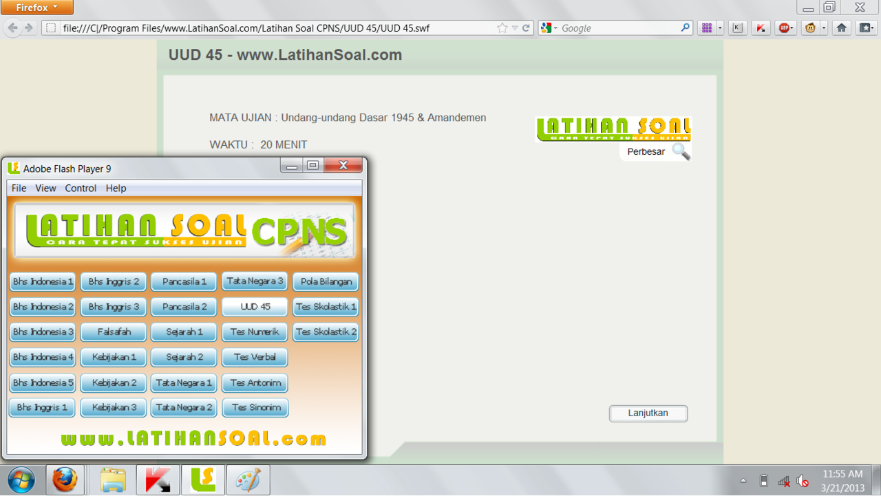 Software Latihan Soal CPNS 2011