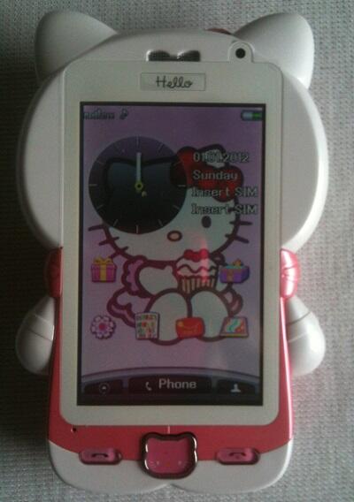 Handphone Hello kitty Fullbody toucscreen dual sim dual camera dan TV