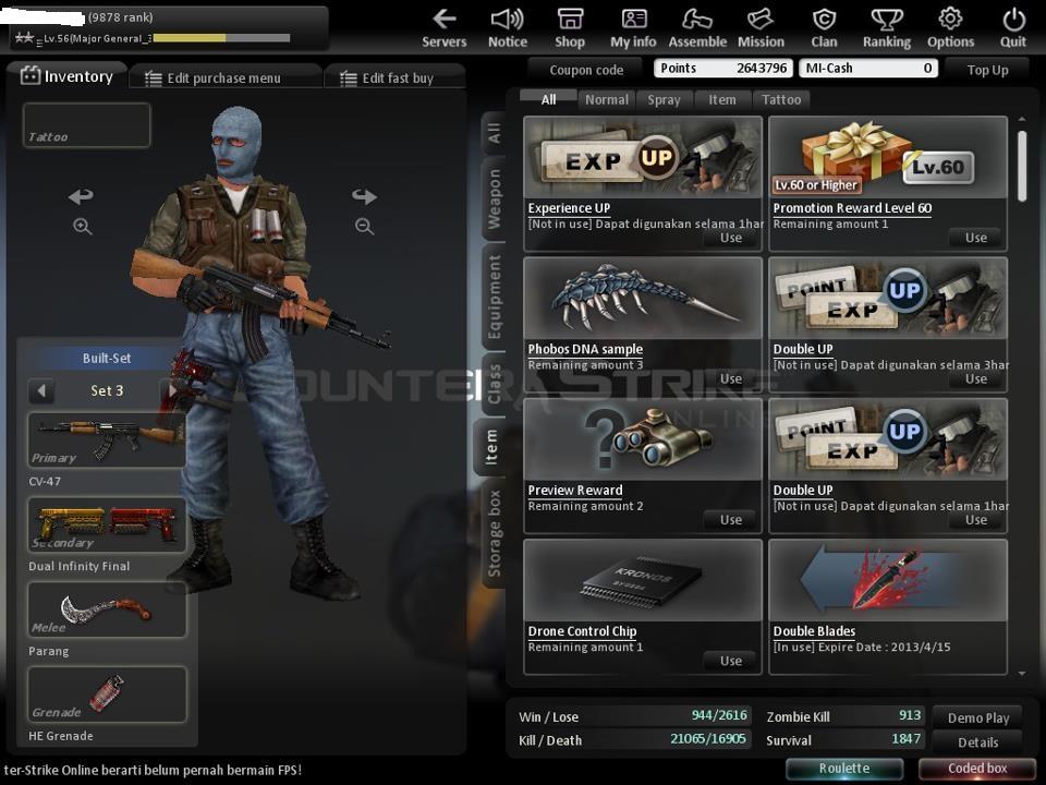 Jual Char CSO murah level 56