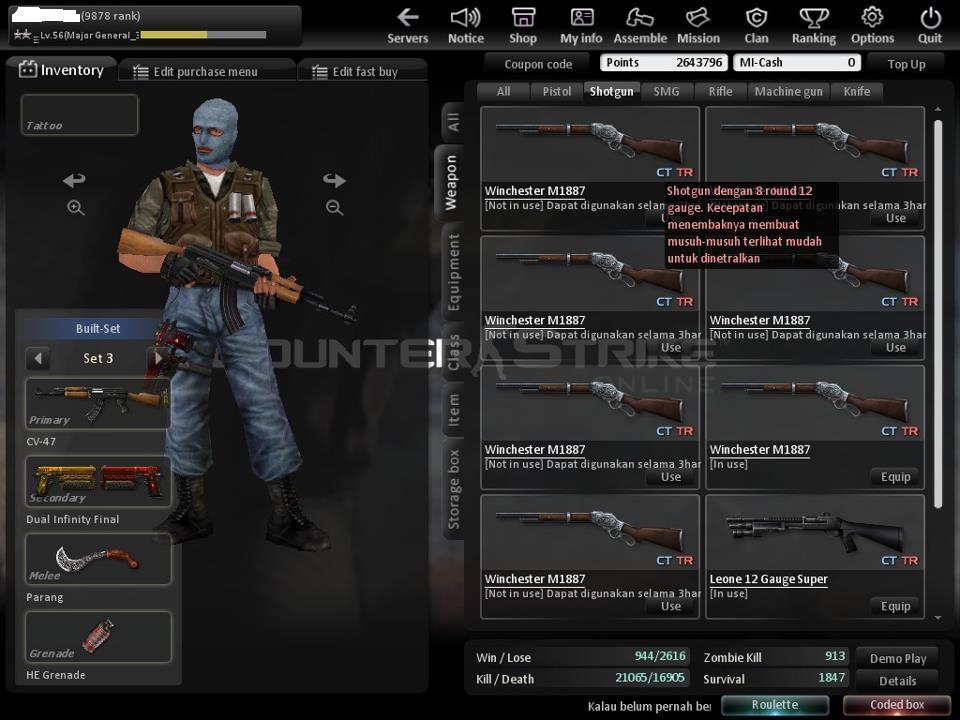 Jual Char CSO murah level 56