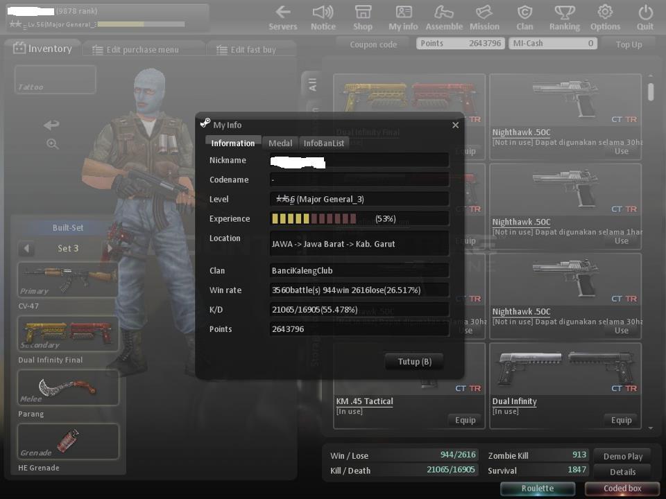 Jual Char CSO murah level 56