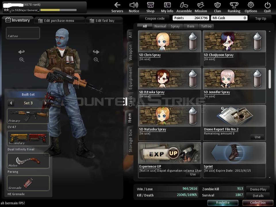 Jual Char CSO murah level 56