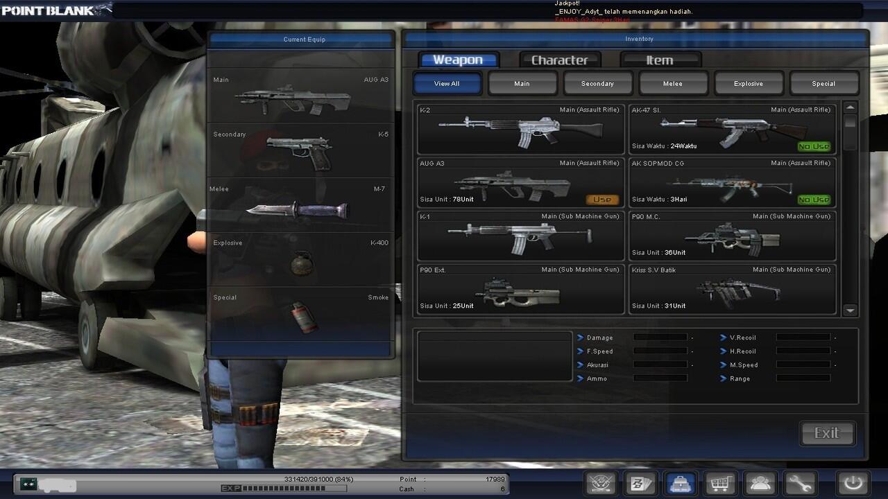 Jual char POINTBLANK letcol mantap