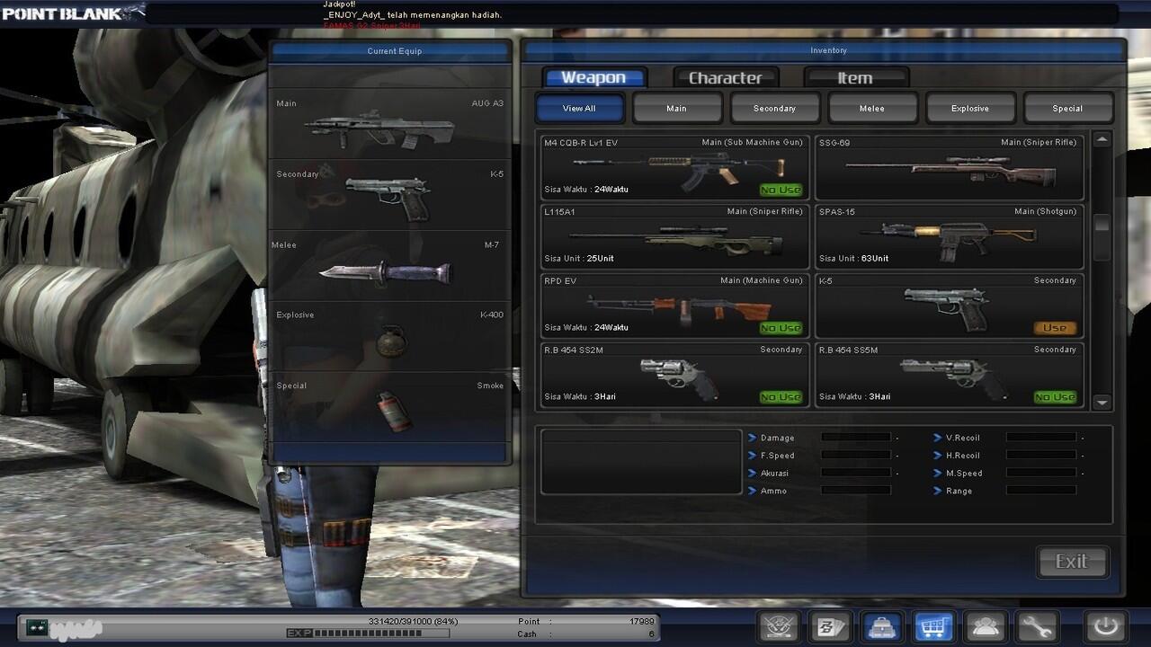 Jual char POINTBLANK letcol mantap