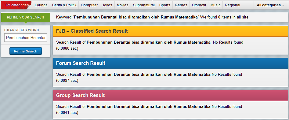 Pembunuhan Berantai bisa diramalkan oleh Rumus Matematika