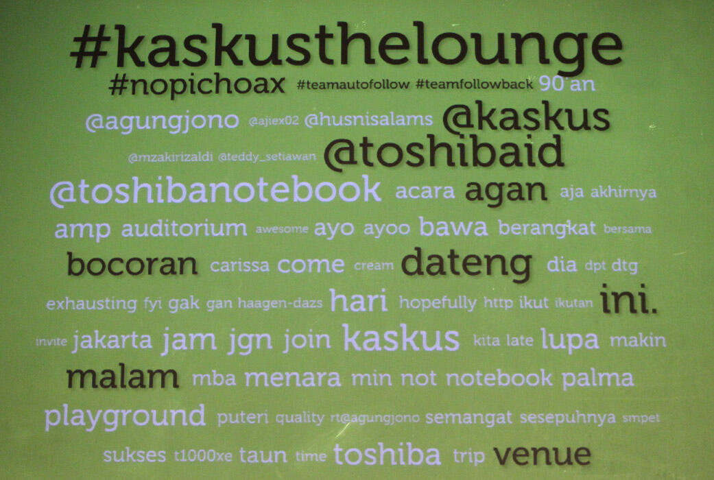 &#91;FR Contest Toshiba&#93; Kaskus The Lounge with Toshiba seru bangat gak ada obaat !