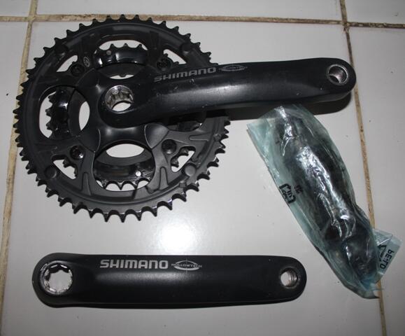 Jual Crank Shimano no Series HT1 + FD dan Sproket