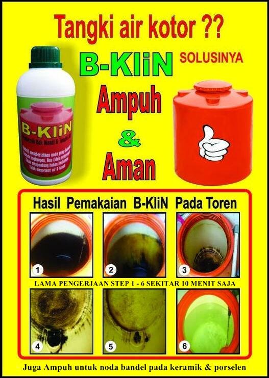 Cari B KliN Cairan pembersih bak mandi dan tangki air 