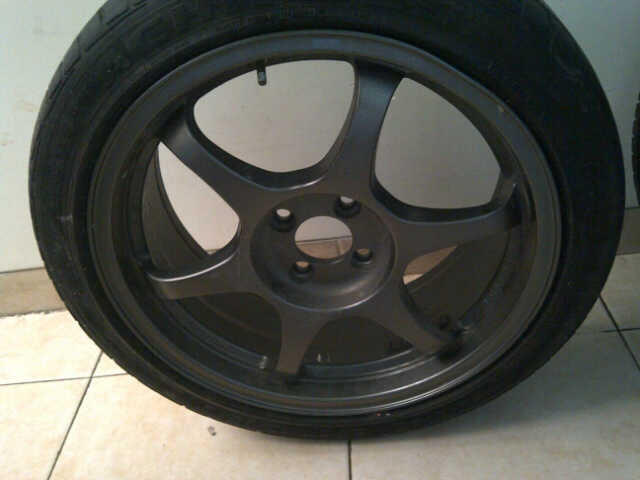 Jual 2nd rep SSR type-C 16" gunmetal PCD 4x100+2ban 85%