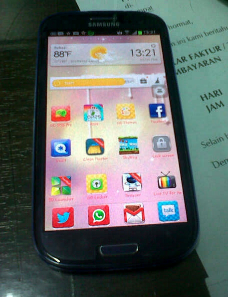 JUal $amsung S3 pebble blue i9300 gar resmi Sein second seperti baru , , jakarta.