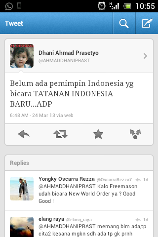 twit dari Ahmad dhani dari account twitter official nya ente sendiri yg menilai deh