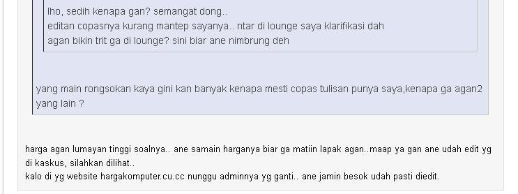 Surat Terbuka: Permintaan maaf ane (id kaskus: sianakmacan) kepada agan sedikeok