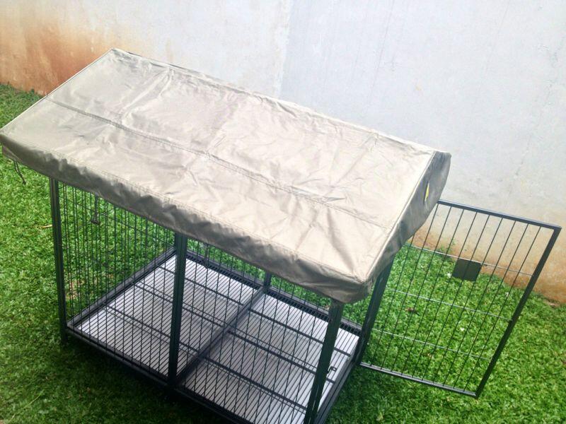 WTS PET HOUSE / DOG CAGE (KANDANG ANJING) knockdown dengan atap.