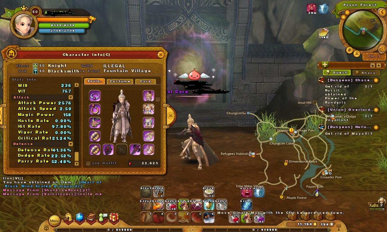 Jual Char KNIGHT RO2 SEA EINHENJAR/ Zeny@19000/1000z