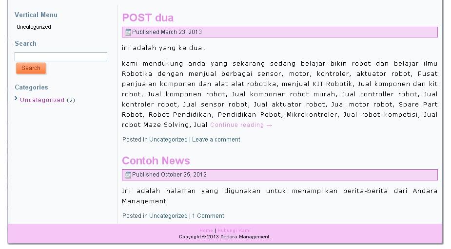 Cara membagi postingan wordpress menjadi 2 kolom di halaman home